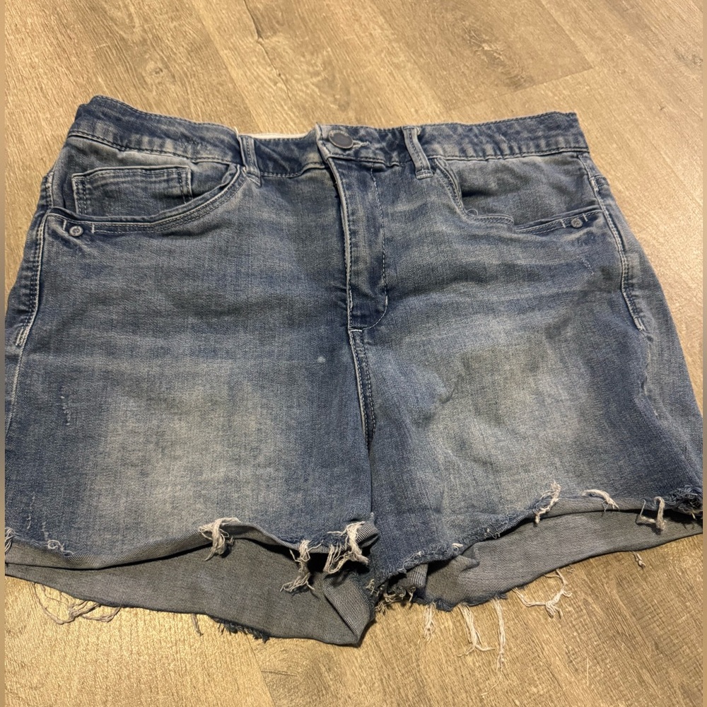 Democracy Distressed Blue Jean Shorts